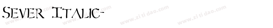 Sever Italic字体转换
